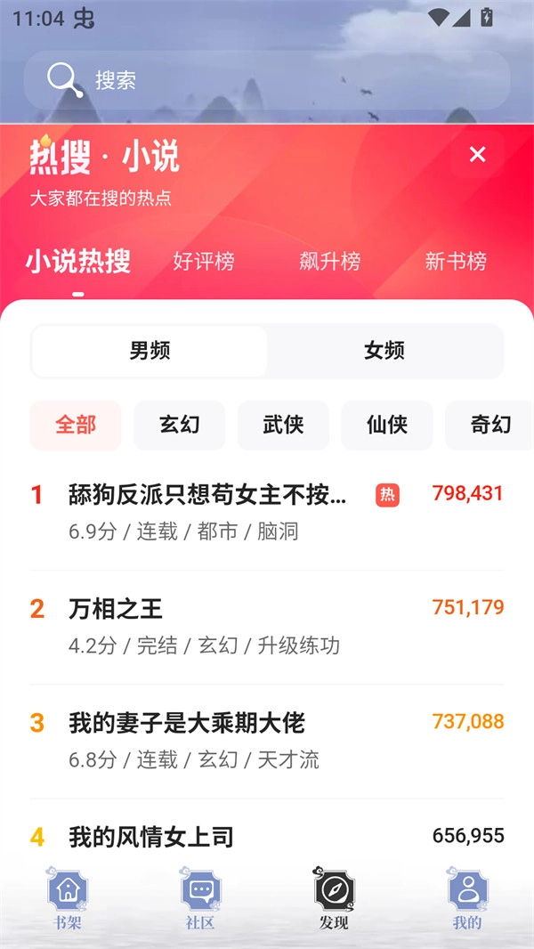 蘑菇小说安卓版截图0
