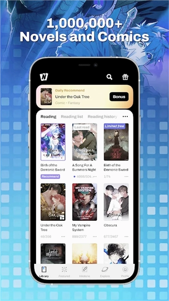 webnovel最新版截图1